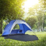 Cort plaja Mullsj&ouml; 215 x 135 x 140 cm albastru / gri inchis [pro.tec] HausGarden Leisure