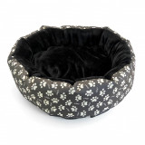 Culcus moale cu perna, pentru caine/pisica, culoare negru, impermeabil, baza antiderapanta, 50 cm AVX-F360193, AVEX