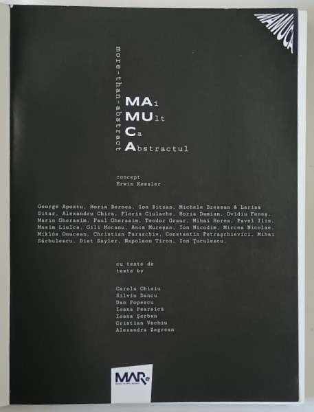 MAI MULT CA ABSTRACTUL , concept de ERWIN KESSLER , 2016 *EDITIE BILINGVA