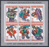 Madagascar 1988 - Jocurile Olimpice de iarnă &ndash; Calgary, Bloc, MNH, Nestampilat