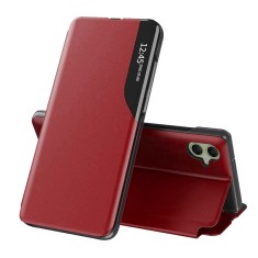 Husa Samsung Galaxy A05 Eco Leather View flip tip carte, rosu foto