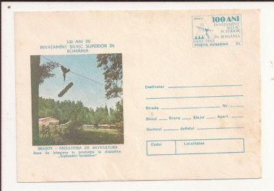 Plic FDC Romania - Brasov, facultatea de silvicultura, necirculat 1983 foto