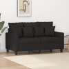 Gossi canapea cu 2 locuri, negru, 120 cm, material textil