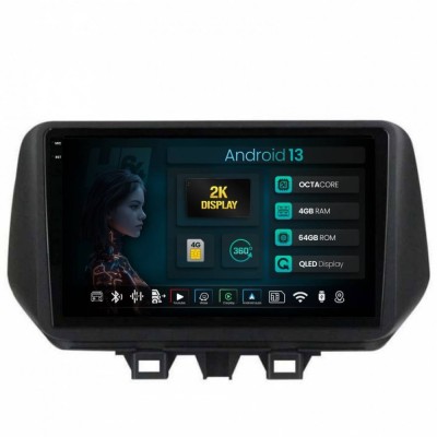 Navigatie 2K Hyundai Tucson (2018-2020) 4GB RAM Android 13 Octacore Slot Sim 4G DSP GPS Wi-FI Carplay Android Auto USB Bluetooth Waze Touchscreen 9.5 foto