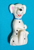 Jucarie veche de colectie figurina din cauciuc, catel Dalmatian piesa SUPERBA