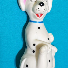 Jucarie veche de colectie figurina din cauciuc, catel Dalmatian piesa SUPERBA