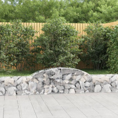 vidaXL Coșuri gabion arcuite, 30 buc., 300x30x40/60cm, fier galvanizat