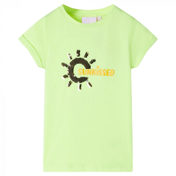 Tricou pentru copii, galben neon, 140 11178