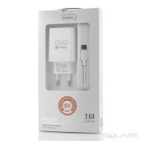 Incarcatoare Retea Tranyoo, SE4, Fast Charger Kit, USB 3.0 + USB Type-C Cable, White