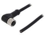 Conector M12 mamă 4 pini 90&deg;, IP65/IP67, 1m, DEGSON ELECTRONICS