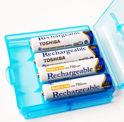 Acumulatori AAA / HR03, 750 mAh , Ni-Mh , 1.2V- Toshiba, 4 buc / cutie foto