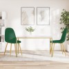 VidaXL Scaune de sufragerie, 2 buc., verde &icirc;nchis, catifea 325670