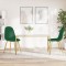 vidaXL Scaune de sufragerie, 2 buc., verde &icirc;nchis, catifea 325670