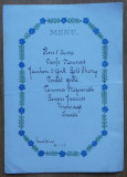 Meniu Restaurant Excelsior Bucuresti , 5 Ianuarie 1910