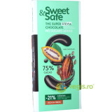 Sweet&amp;Safe Ciocolata Amaruie Indulcitor Stevie 90g