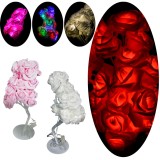 Veioza decorativa in forma de copacel cu trandafiri LED