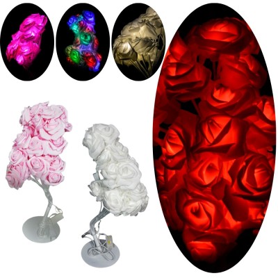 Veioza decorativa in forma de copacel cu trandafiri LED foto
