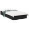 vidaXL Cadru de pat cu sertare, negru, 100x200 cm, lemn prelucrat 3280672