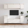 VidaXL Comode TV, 6 buc., alb, lemn masiv de pin 3100190