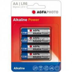 Agfa alkaline power set 4 baterii 1.5 v lr6 aa foto