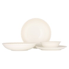 Rinart Set de vesela (Large) - Punto - 24 bucăți - 6 persoane - Porţelan