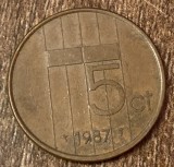 C50 - Moneda foarte veche - Olanda - 5 centi - 1987