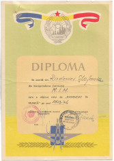 Diploma titlu Evidentiat in munca 1973 1974 foto