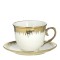 Set din portelan White Golden 6 cesti si 6 farfurii