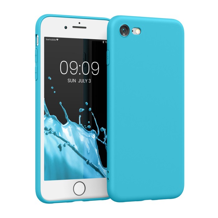 Husa pentru iPhone 8 / iPhone 7 / iPhone SE 2, Silicon, Albastru, 39458.223