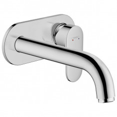 Baterie lavoar, Hansgrohe, Vernis Blend, pipa 205 mm, montaj pe perete, crom