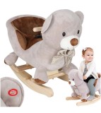 Balansoar din plus ursulet, jucarie interactiva cu sezut moale si sunete