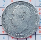 Portugalia 100 R&eacute;is - Luiz I 1879 argint - km 510 - A031, Europa