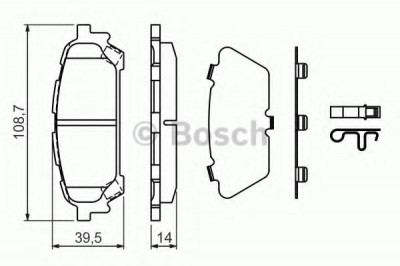 Set placute frana,frana disc SUBARU FORESTER (SG) (2002 - 2016) BOSCH 0 986 494 232 foto