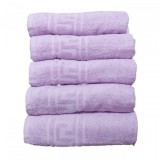 Set 5x Prosop de fata 50x90cm Model Greek Lila 380gr/mp 38990ET JGR Bumbac