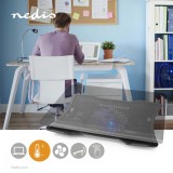 Cooler laptop Nedis 1 ventilator max 17&quot; LED 1x USB negru