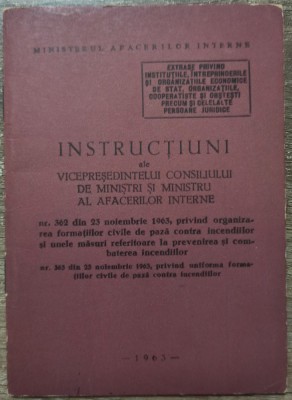 Instructiuni privind proganizarea formatiilor civile de paza contra incendiilor foto