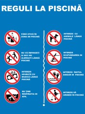 Placuta cu reguli la piscina foto