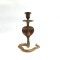Sfesnic din Alama Sarpe Cobra model gravat decorativ vopsit 15 cm element email suport lumanare