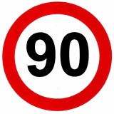 Sticker limita viteza 90 km/h