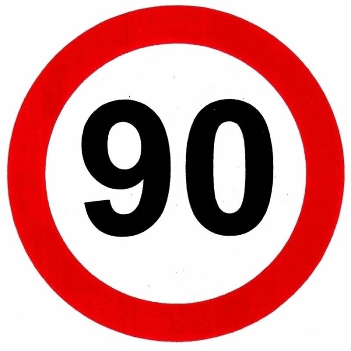 Sticker limita viteza 90 km/h