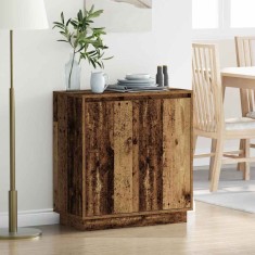 vidaXL Bufet cu raft cu ușă Lemn Vechi 71 x 34.5 x 75 cm Lemn compozit