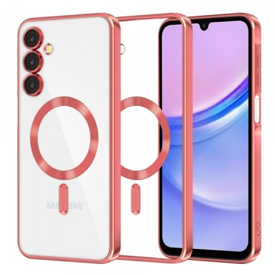 Husa MagSafe pentru Samsung Galaxy A15 5G A156 / A15 A155, Techsuit, Luxury Crystal, Rosie foto