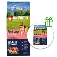 ONTARIO Adult Large Beef &amp;amp;amp; Rice 12 kg + 2,25 kg GRATUIT foto