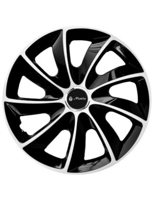 Set 4 Capace Roti pentru Matiz, model Stig Extra Black &amp;amp; White, R16 foto