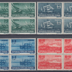 ROMANIA 1948 LP 239 MARINA BLOCURI DE 4 TIMBRE MNH