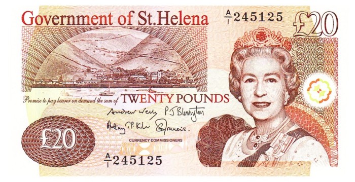 Insula St. Helena Sfanta Elena 20 Pounds 2012 P-13b UNC