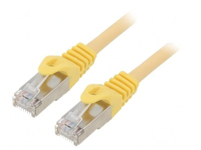 Patch Cord S/FTP Cat 6a Cupru LSZH Galben 2m Cablexpert foto