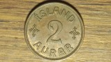 Islanda - moneda de colectie rara - 2 aurar 1940 - fara semnatura si mintmark !!