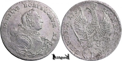 1753 B, 18 Kreuzer - Frederic al II-lea (cel Mare) - Regatul Prusiei foto