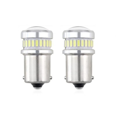 Set becuri auto cu LED CANBUS P21 R5W/R10W 30 SMD Alb 12V/24V AM02448. foto